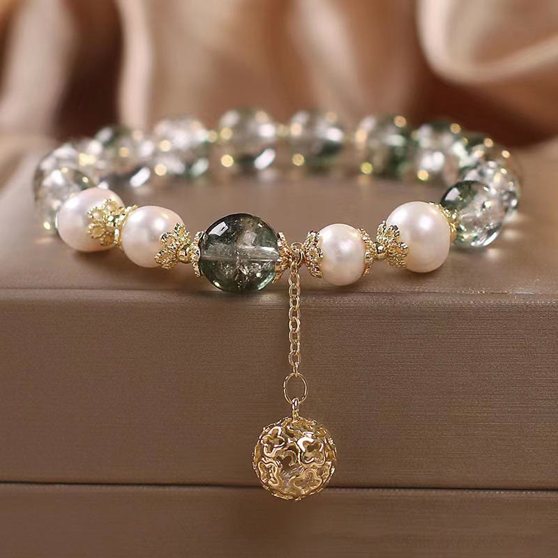 Nimara Ritual Green Phantom Pearl Self-acceptance Charm Bracelet