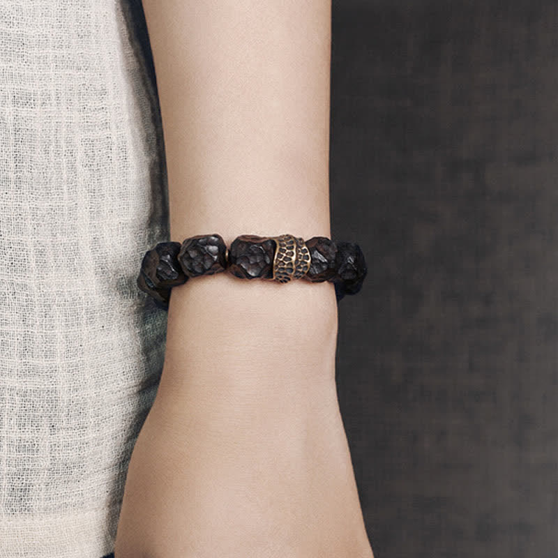 Nimara Ritual Ebony Wood Copper Peace Balance Couple Bracelet