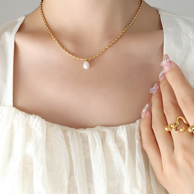 Nimara Ritual Pearl Bead Peace Necklace Pendant