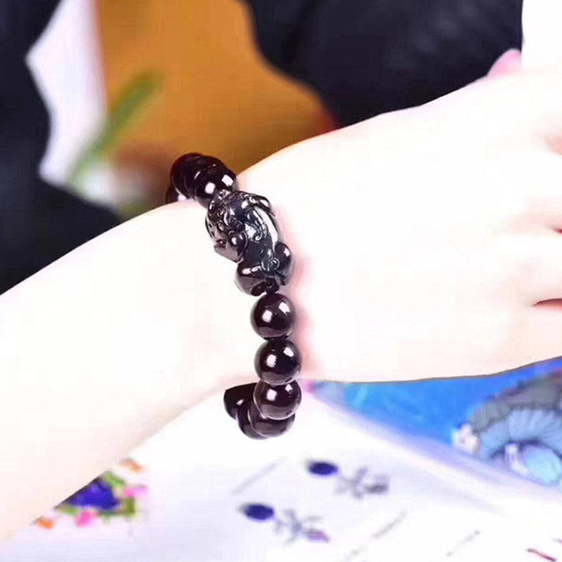 Nimara Ritual FengShui PiXiu Rainbow Obsidian Luck Bracelet