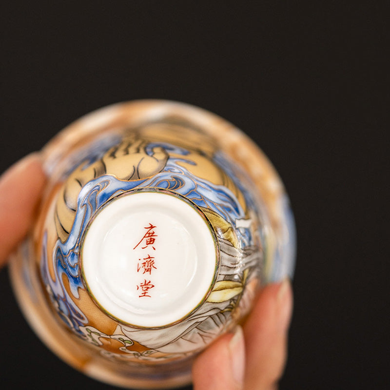 Nimara Ritual Dunhuang Color Flying Apsaras Teacup Kung Fu Tea Cup