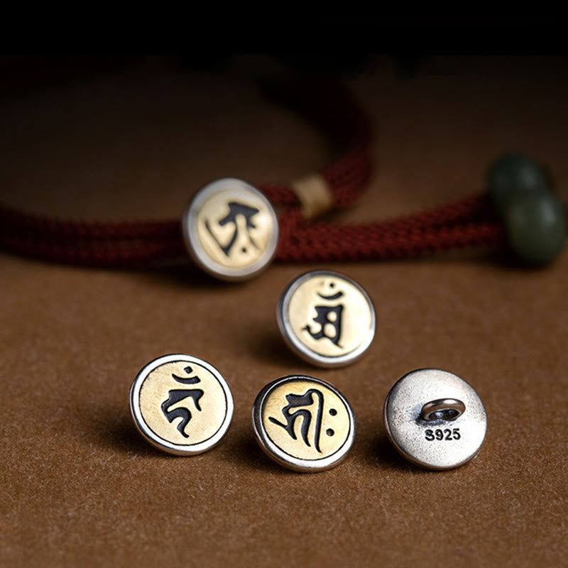 Nimara Ritual 925 Sterling Silver Handmade Chinese Zodiac Natal Buddha Cyan Bodhi Seed Protection Braided Red String Bracelet