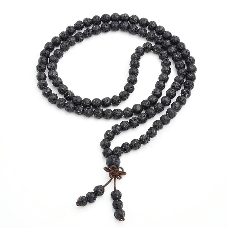 Nimara Ritual Natural Lava Rock 108 Beads Protection Bracelet