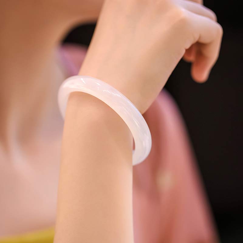 Nimara Ritual Natural Chalcedony Harmony Positive Bracelet Bangle