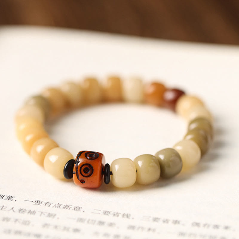 Nimara Ritual Natural Bodhi Seed The Lord of the Corpse Forest Om Mani Padme Hum Wisdom Bracelet
