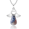 Nimara Ritual Little Angel Wings Natural Crystal Luck Necklace Pendant