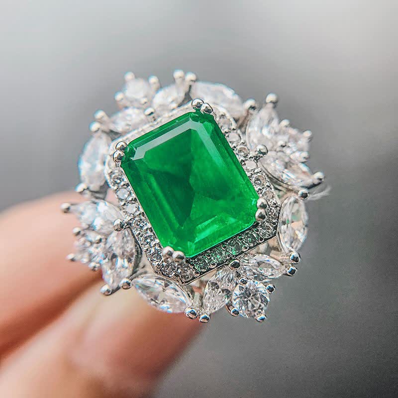 Nimara Ritual Emerald Crystal Red Corundum Confidence Courage Ring Earrings Necklace Pendant
