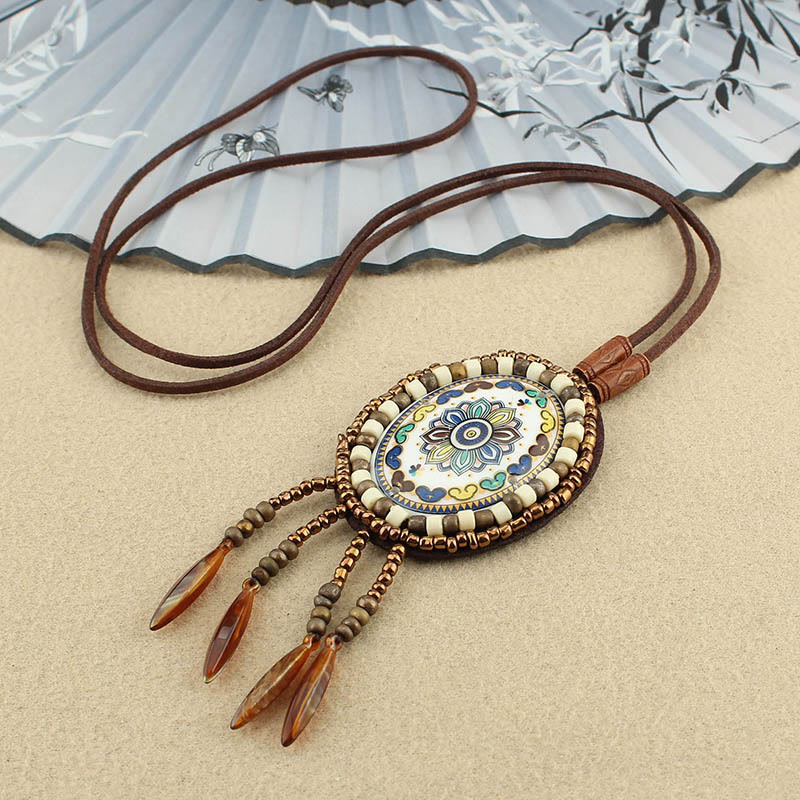 Nimara Ritual Mandala Pattern Beads Creativity Necklace Pendant