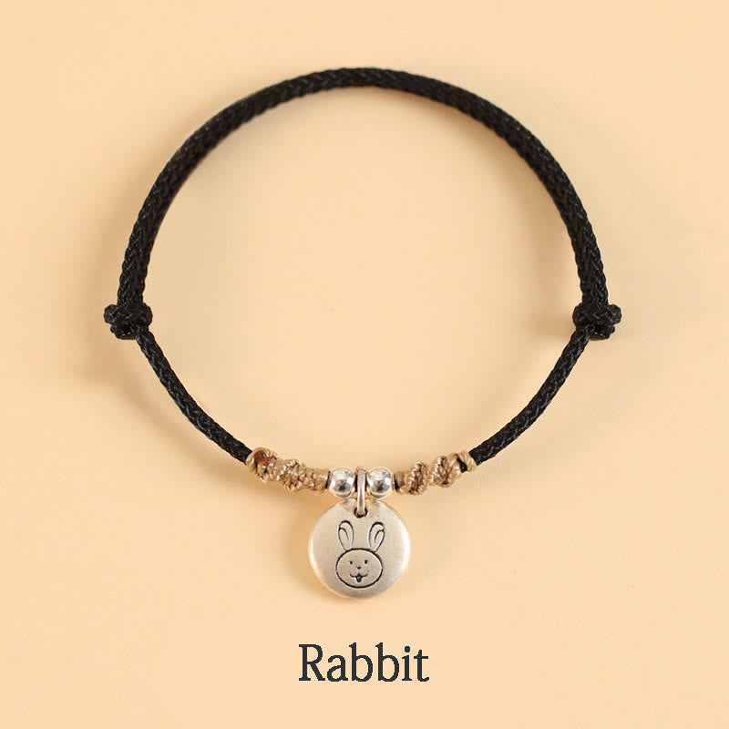 Nimara Ritual Handmade 999 Sterling Silver Year of the Dragon Cute Chinese Zodiac Luck Braided Bracelet