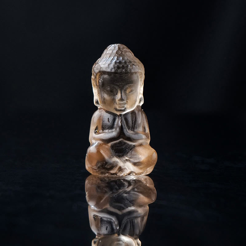 Nimara Ritual Various Crystal Amethyst Pink Crystal White Crystal Citrine Buddha Carved Spiritual Healing Necklace Pendant Decoration