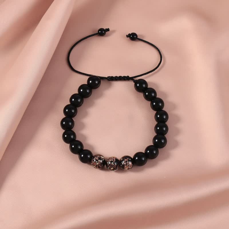 Nimara Ritual Black Obsidian Luminous Glowstone Strength Bracelet