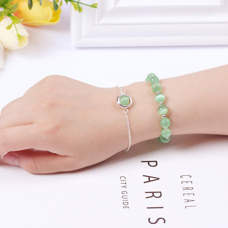 Nimara Ritual Sun Stone Strawberry Quartz Crystal Positive Bracelet