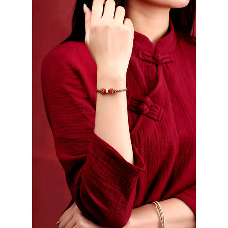 Nimara Ritual Handmade Dunhuang Color Luck Braid String Bracelet