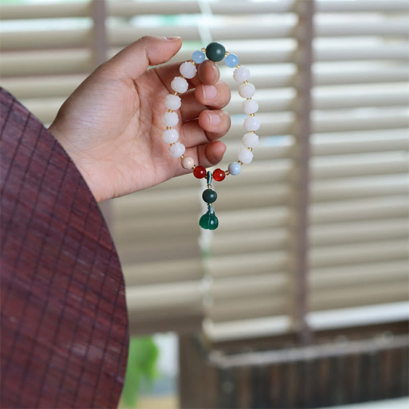 Nimara Ritual Bodhi Seed Lotus Bead Carved Peace Harmony Bracelet