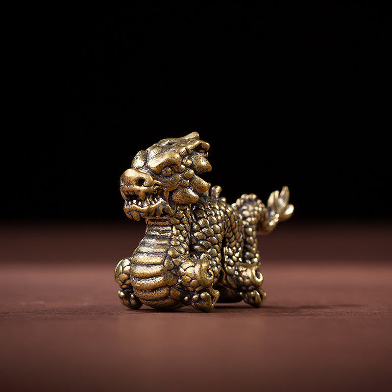 Nimara Ritual Year Of The Dragon Small Auspicious Brass Dragon Luck Success Home Decoration