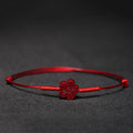 Nimara Ritual Handmade Plum Blossom Four Leaf Clover PiXiu Lotus Koi Fish Cinnabar Blessing Braid Bracelet