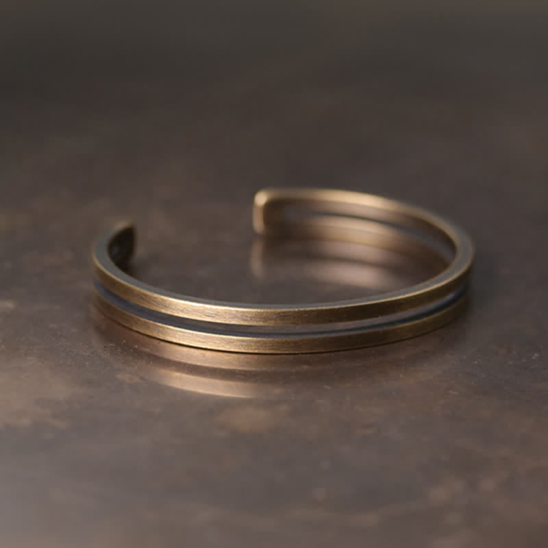 Nimara Ritual Rustic Copper Luck Viking Cuff Bracelet