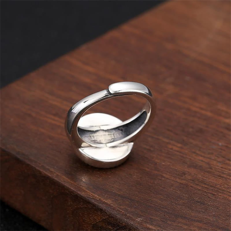 Nimara Ritual Tibetan Om Mani Padme Hum Peace Rotatable Ring