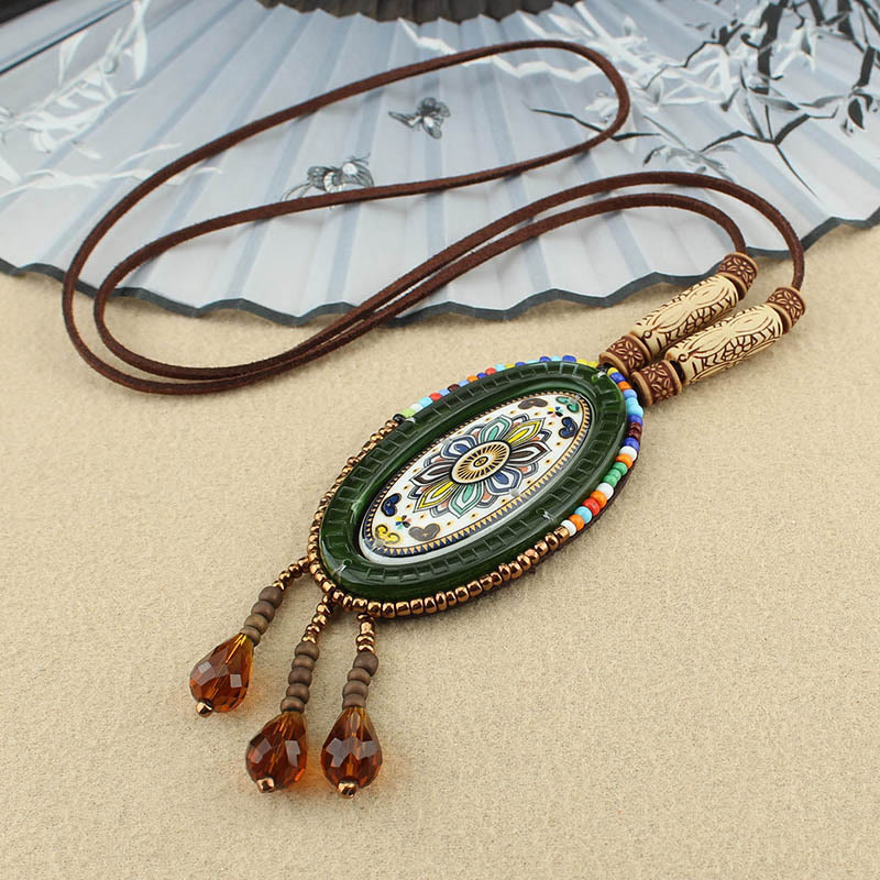 Nimara Ritual Mandala Pattern Beads Creativity Necklace Pendant