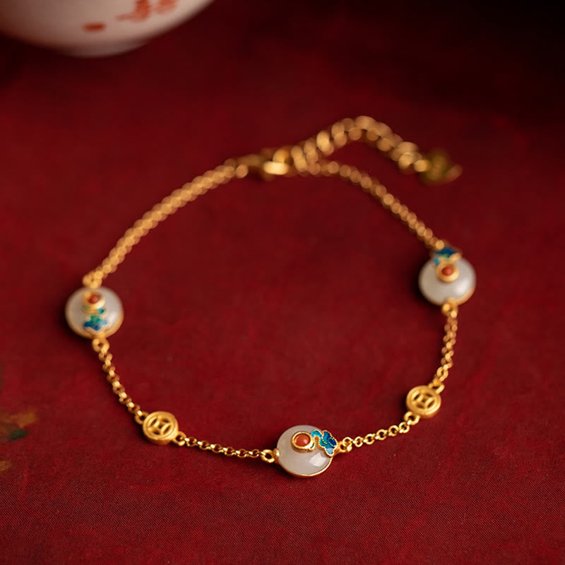 Nimara Ritual Auspicious Clouds Jade Pattern Luck Bracelet