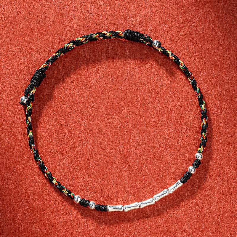 Nimara Ritual Tibet Handmade Multicolored Bamboo Protection Braided String Bracelet