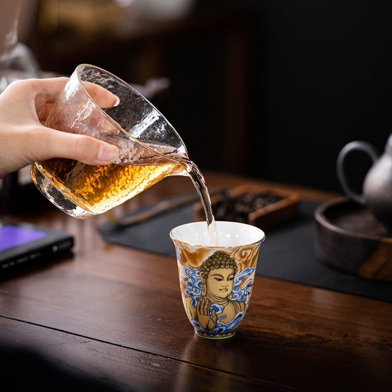 Nimara Ritual Dunhuang Color Flying Apsaras Teacup Kung Fu Tea Cup