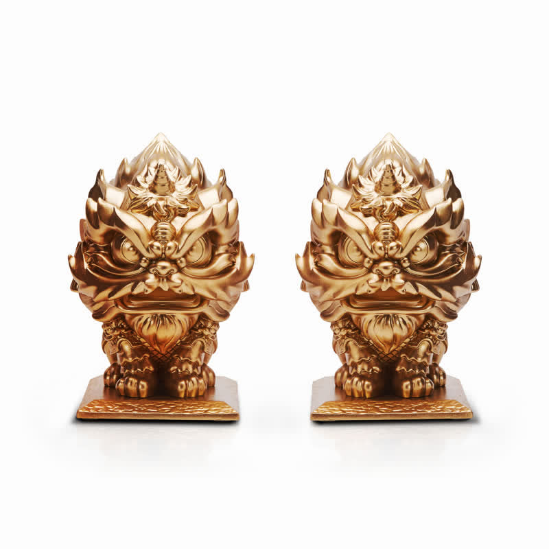 Nimara Ritual Lion Statue Strength Resin Home Office Decoration