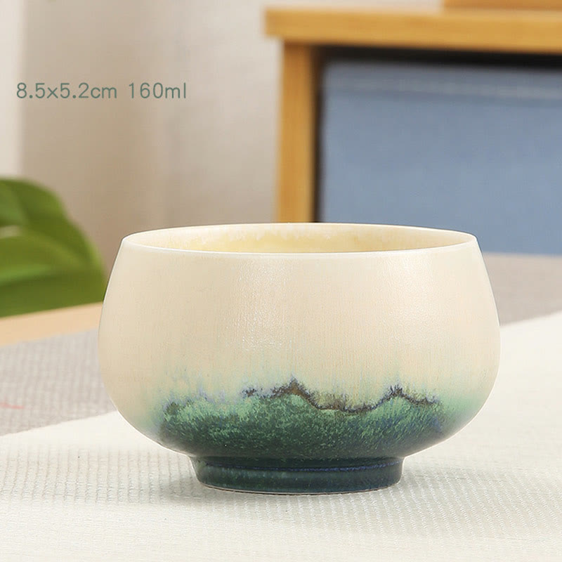 Nimara Ritual Creative Green Ceramic Teacup Kung Fu Tea Cups