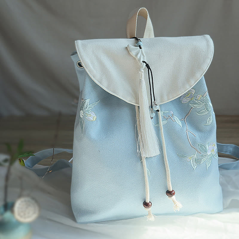 Nimara Ritual Handmade Embroidered Large Capacity Canvas Backpack