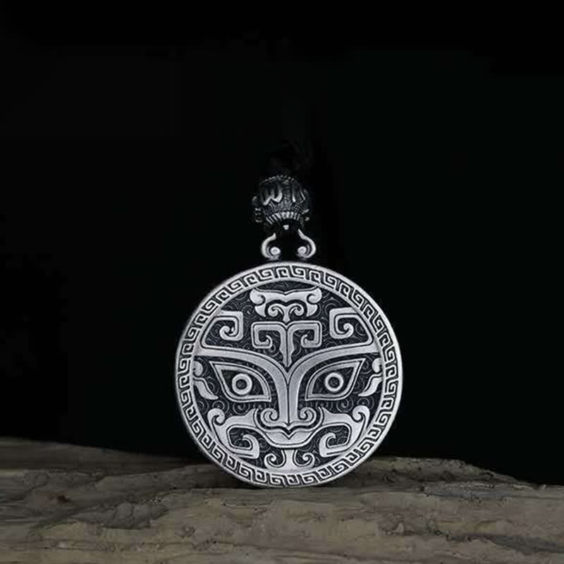 Nimara Ritual Lucky FengShui Mythological Creature Taotie Wealth Necklace Pendant