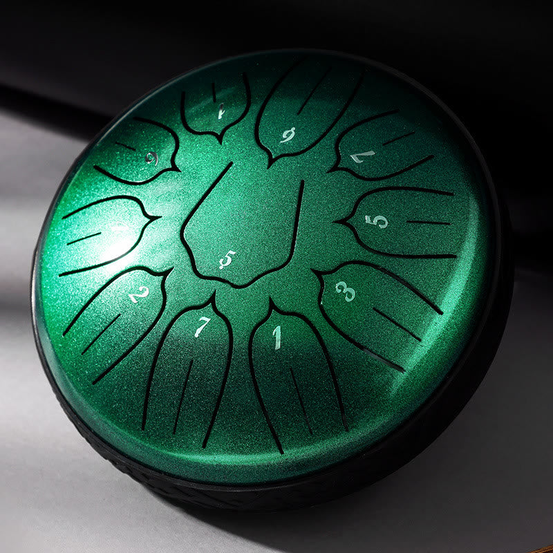 Nimara Ritual Steel Tongue Drum Sound Healing Meditation Yoga Lotus Drum Kit 11 Note 6 Inch