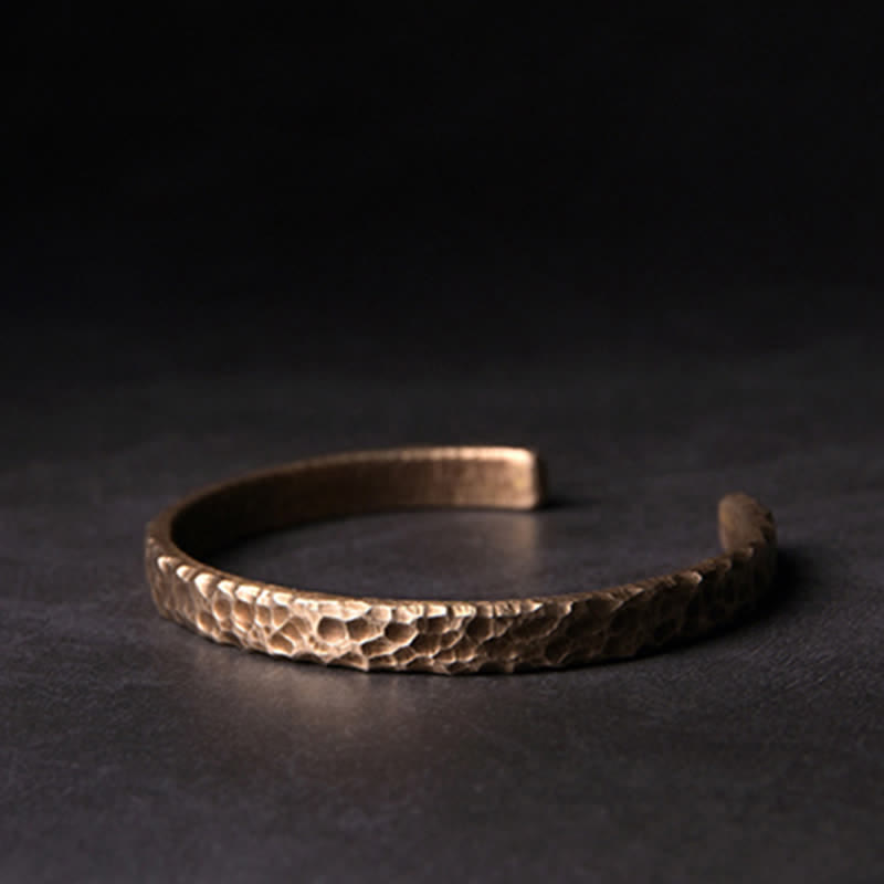 Nimara Ritual Lava Rock Stone Copper Balance Cuff Bracelet Bangle
