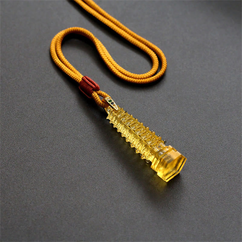 Nimara Ritual Liuli Ancient Pagoda Wisdom Necklace