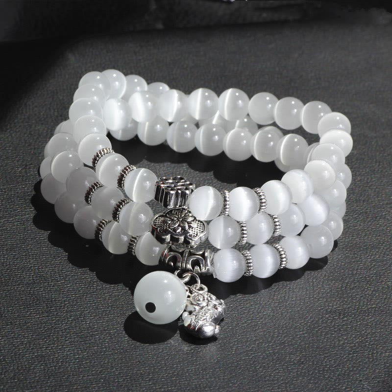 Nimara Ritual Cat Eye PiXiu Support Triple Wrap Bracelet