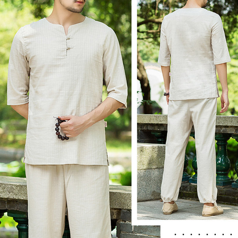 Nimara Ritual Meditation Prayer Spiritual Zen Practice Uniform Clothing Men's Set