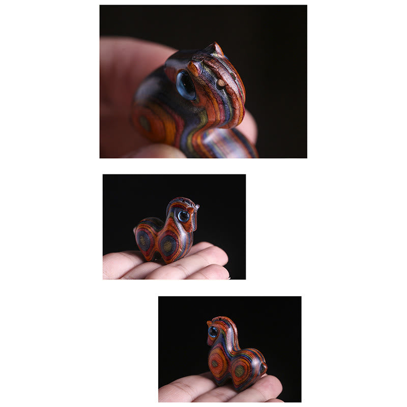 Nimara Ritual Small Leaf Red Sandalwood Green Sandalwood Lucky Mini Horse Protection Decoration