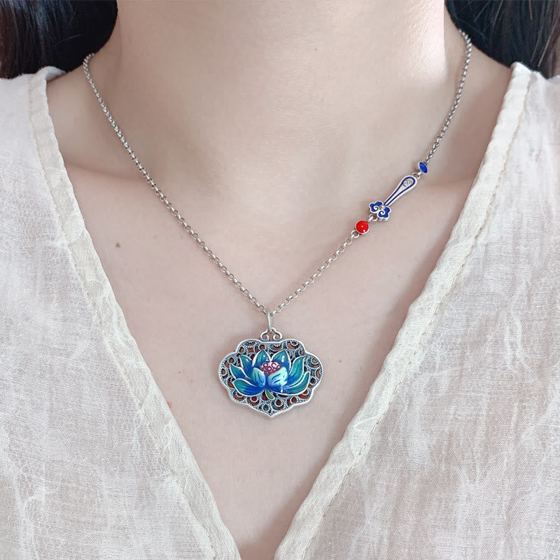 Nimara Ritual Lotus Auspicious Cloud New Beginning Necklace Pendant Ring
