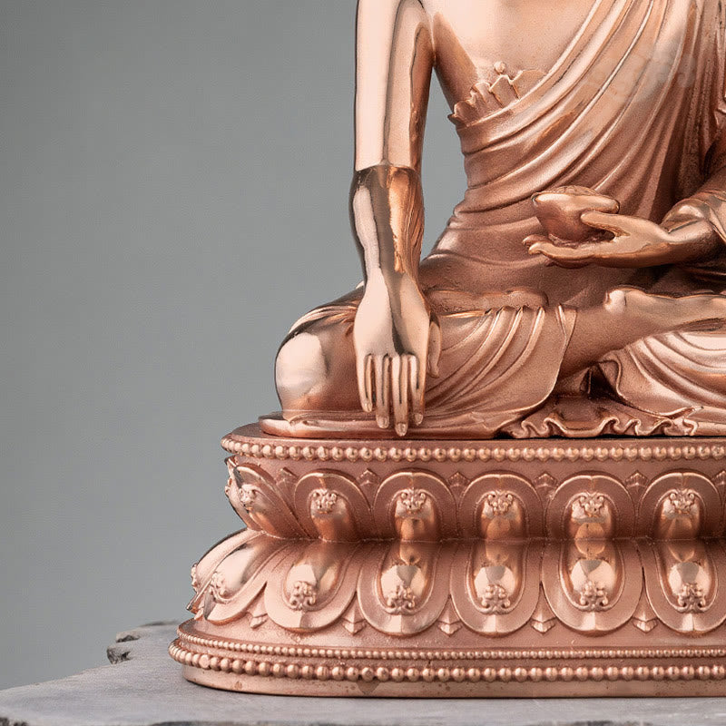 Nimara Ritual Gautama Shakyamuni Buddha Figurine Serenity Copper Statue Home Decoration