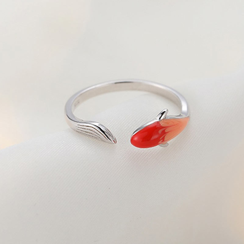 Nimara Ritual Koi Fish Copper Balance Luck Adjustable Ring