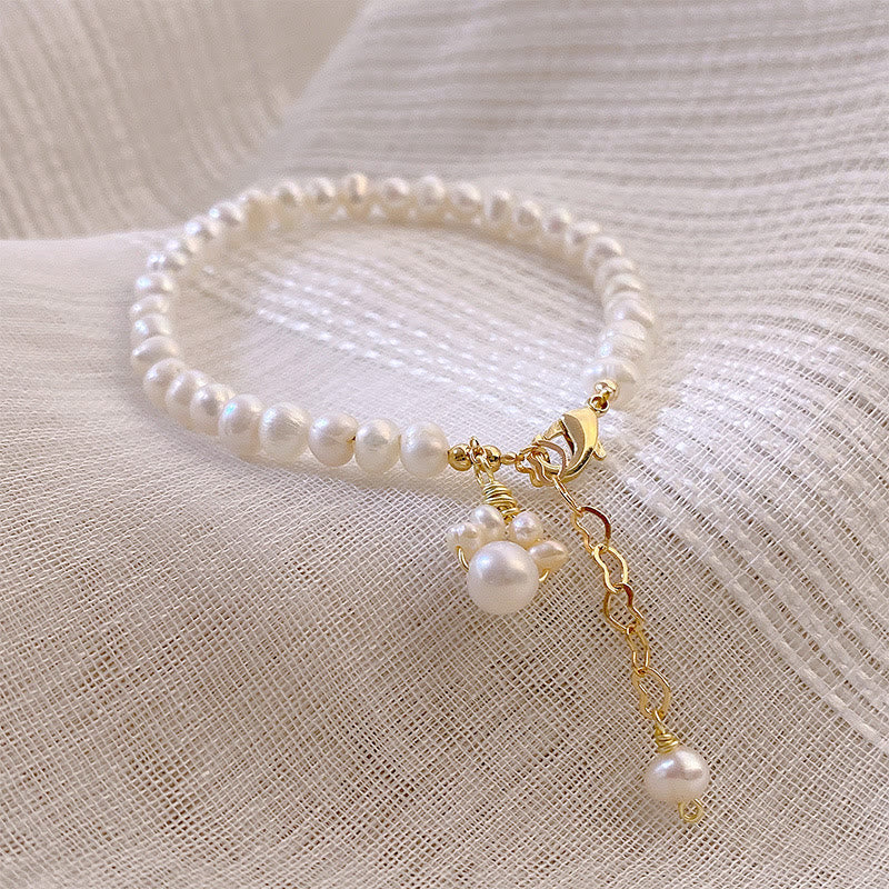 Nimara Ritual Pearl Cat Paw Healing Chain Bracelet