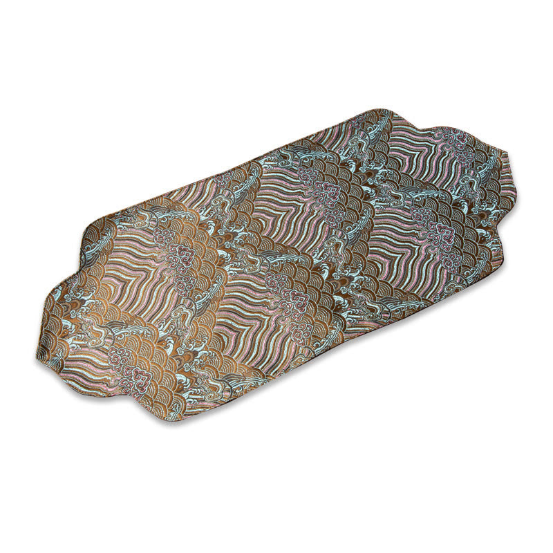 Nimara Ritual Sea Wave Bamboo Plum Blossom Brocade Embroidery Cup Mat Pad Tea Cup Coaster Kung Fu Tea Mat