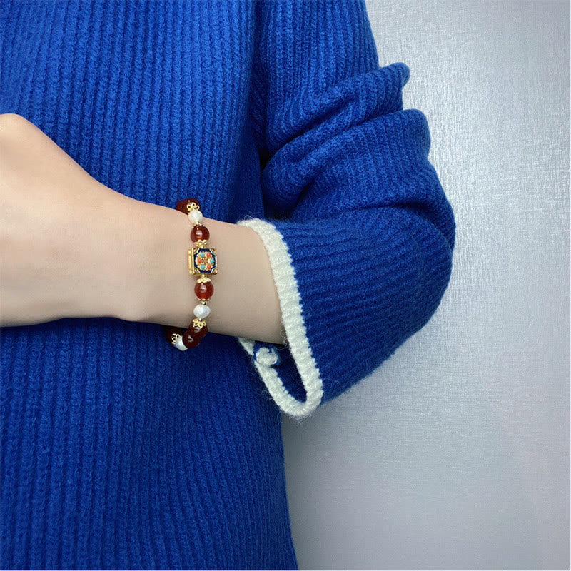Nimara Ritual Red Agate Pearl Confidence Self-acceptance Bracelet