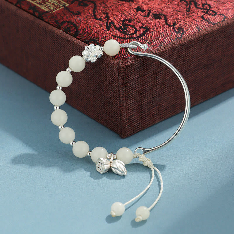 Nimara Ritual Bodhi Seed Butterfly Lotus Luck Wealth Bracelet Bangle