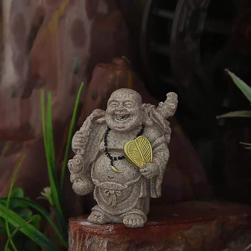 Nimara Ritual Laughing Buddha Resin Statue Blessing Home Decoration