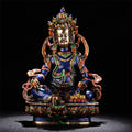 Nimara Ritual Yellow Jambhala Bodhisattva Figurine Serenity Copper Statue Home Decoration