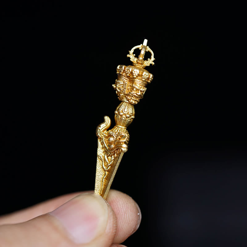 Nimara Ritual Tibet Dorje Vajra Engraved Spiritual Power Pendant Hanging Decoration