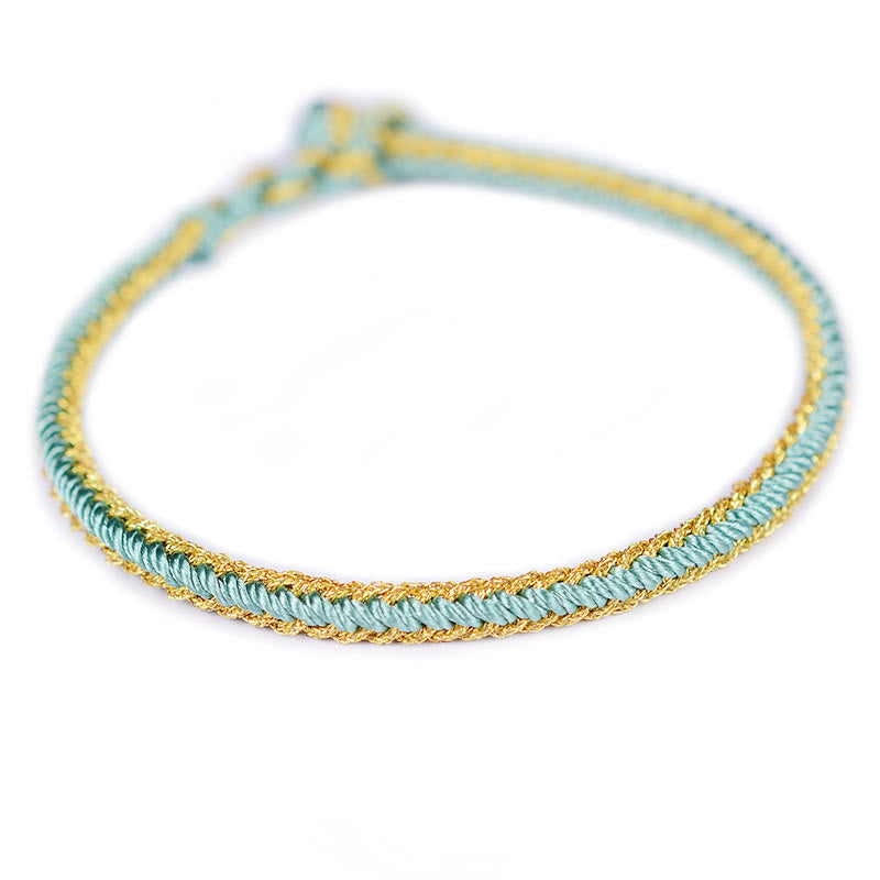 Nimara Ritual Two-Color Rope Handcrafted Eight Thread Peace Knot Bracelet