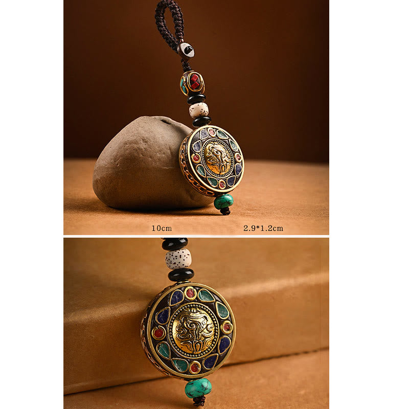 Nimara Ritual Tibetan Om Mani Padme Hum Bodhi Seed Peace Key Chain