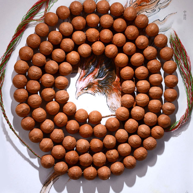 Nimara Ritual 108 Mala Beads Nepal Bodhi Seed Luck Wealth Tassel Bracelet