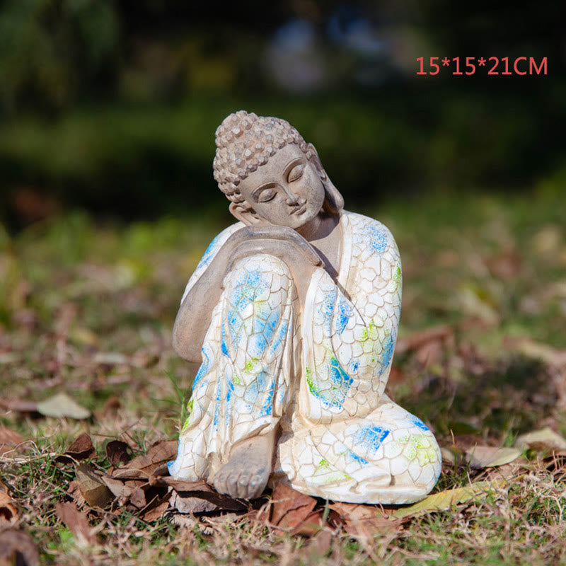Nimara Ritual Meditating Zen Buddha Serenity Resin Statue Figurine Home Decoration